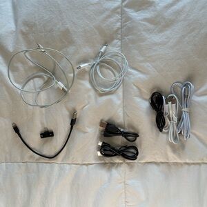 NWOT- Various cables (USB-A, USB-C, lightning)